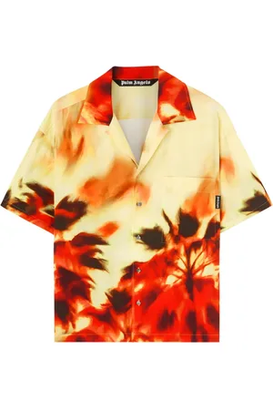 Palm Angels Overhemd met abstracte print en gekerfde kraag