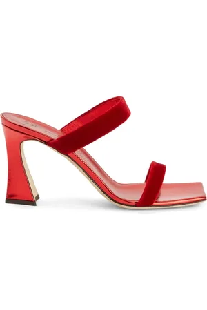 Giuseppe Zanotti 85 mm Flaminia fluwelen muiltjes
