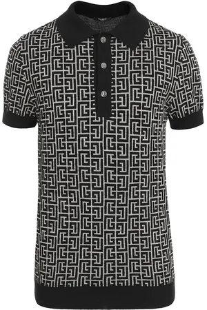 Balmain Poloshirt met jacquard