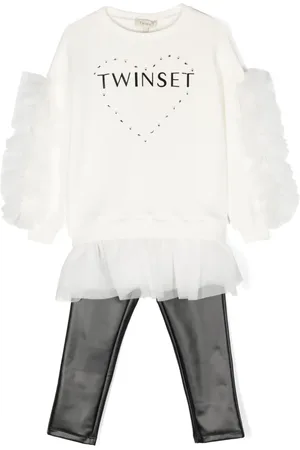 Twin-Set Sweater en legging met logoprint