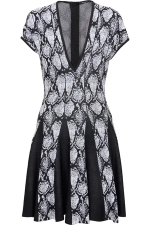 Balmain Gebreide skaterjurk met jacquard