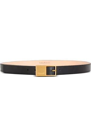Balmain Smalle kenmerkende leren riem