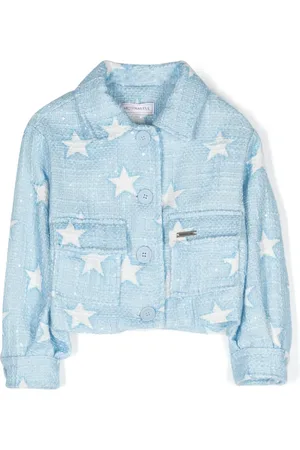 MONNALISA Shirtjack met sterrenprint en pailletten