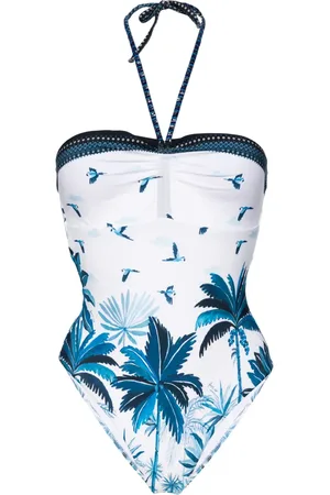 Farm Rio Badpak met halternek en tropische print