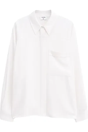 Filippa K Glimmende blouse met opgestikte zak