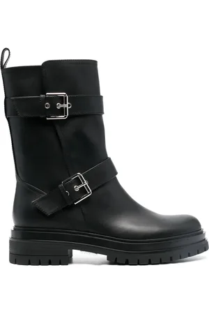 Gianvito Rossi Amphibian enkellaarzen met gesp