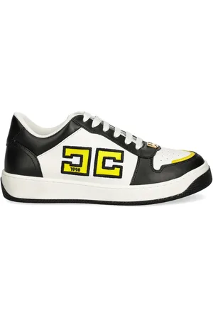 Elisabetta Franchi Tweekleurige leren sneakers