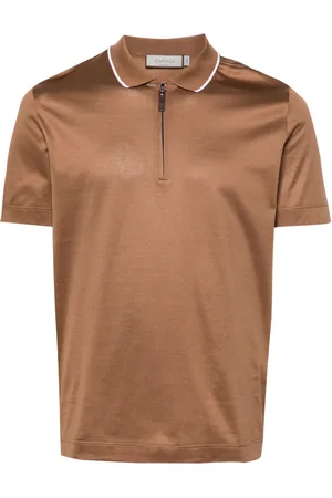 CANALI Jersey poloshirt met halve rits