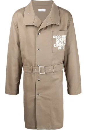 Honey Fucking Dijon Trenchcoat met print