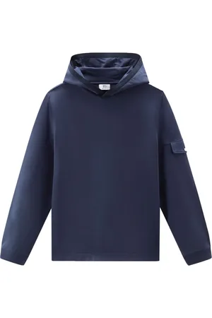 Woolrich Katoenen hoodie met logo afwerking