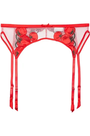 FLEUR DU MAL Pomodoro jarretelgordel met borduurwerk