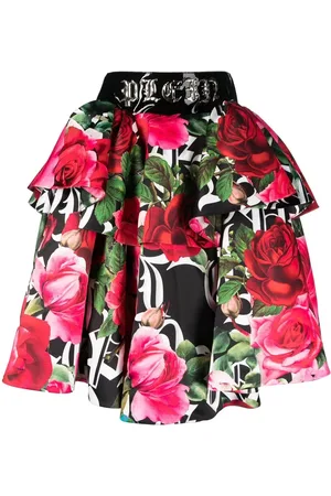 Philipp Plein Rok met bloemenprint
