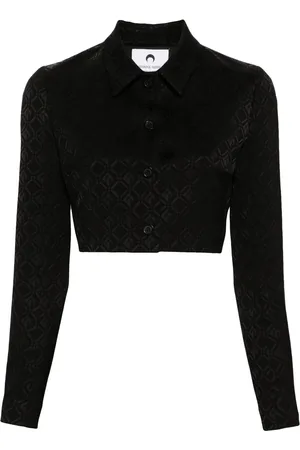 Marine Serre Cropped jack met jacquard