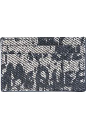 Alexander McQueen Graffiti pasjeshouder met denim