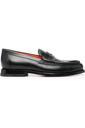 santoni Leren loafers