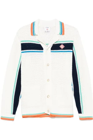 Casablanca Tennisjack met gehaakt effect