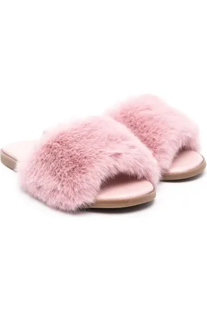 AGE OF INNOCENCE Rosalie slippers van imitatiebont