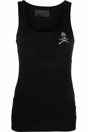 Philipp Plein Top versierd met strass