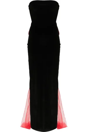 Atu Body Couture Fluwelen avondjurk met strikdetail