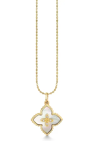 Sydney Evan 14kt geelgouden Moroccan Flower halsketting