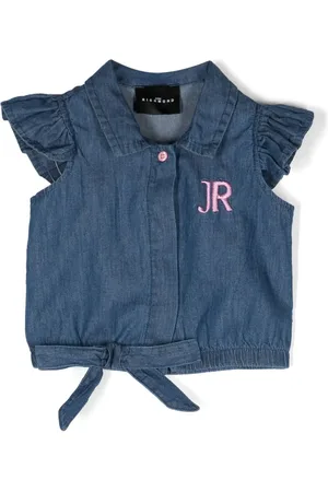 John Richmond Chambray shirt met geborduurd logo