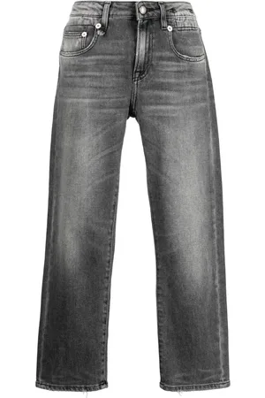 R13 Jeans met gerafeld effect