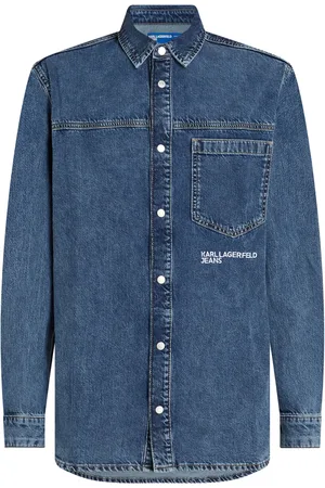 Karl Lagerfeld Denim overhemd met borduurwerk