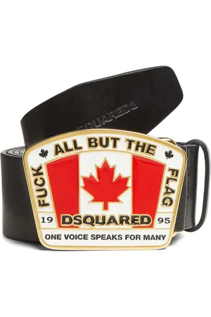 Dsquared2 Leren riem met logogesp