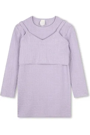 Givenchy Gelaagde jurk met logo jacquard