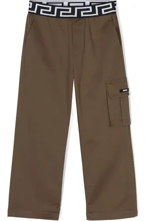 VERSACE Broek met Greca logoband