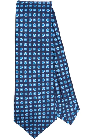 Kiton Stropdas met geometrische print
