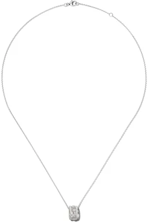 De Beers 18kt witgouden Dewdrop halsketting met diamanten hanger