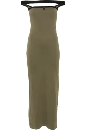 Courrèges Jurk met contrasterende print
