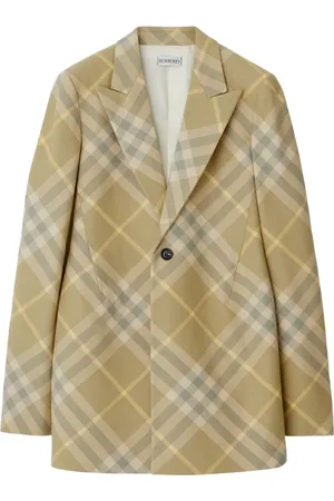 Burberry Geruit colbert met enkele rij knopen