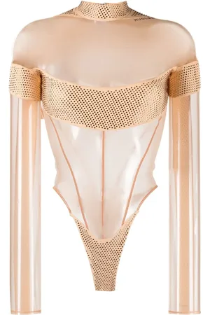 MUGLER Body met doorzichtige vlakken
