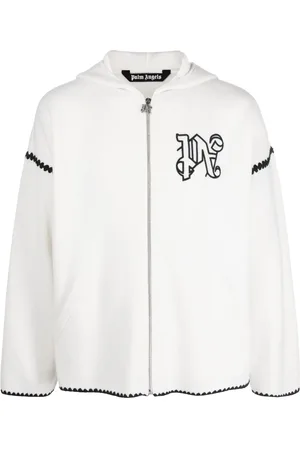 Palm Angels Hoodie met geborduurd monogram en rits