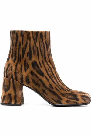 Miu Miu Enkellaarzen met luipaardprint