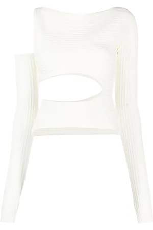 ANDREADAMO Ribgebreide top