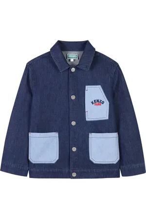Kenzo Spijkerjack met geborduurd logo