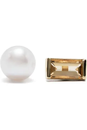Aliita 18kt geelgouden oorbellen met citrien en parel