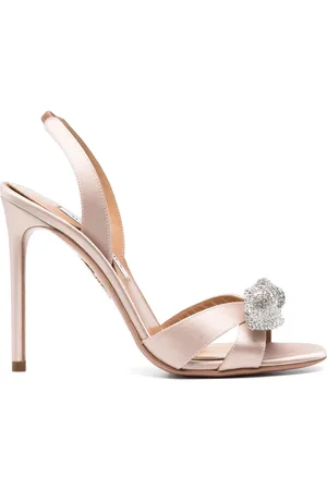 Aquazzura 105 mm Very Bow Tie kristallen sandalen
