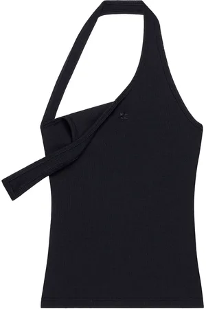 Courrèges Asymmetrische ribgebreide tanktop