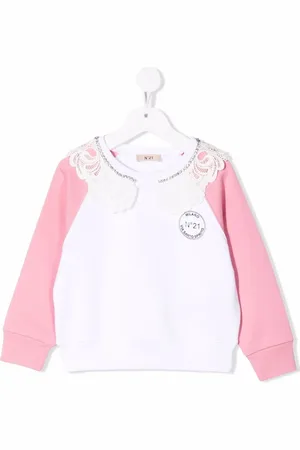 Nº21 Sweater met afwerking van kant