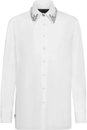 Philipp Plein Blouse verfraaid met kristallen