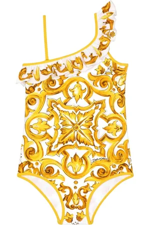 Dolce & Gabbana Badpak met ruches en print