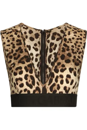 Dolce & Gabbana Cropped top met luipaardprint