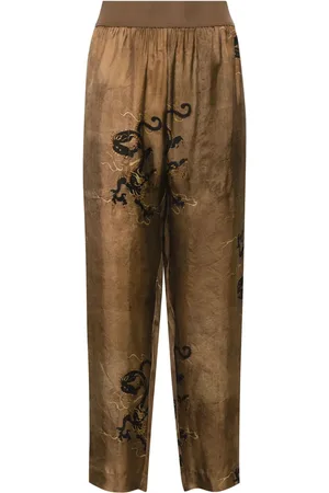 UMA WANG Broek met draakprint