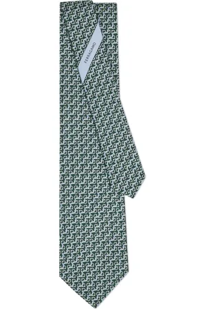 Salvatore Ferragamo Zijden stropdas met string