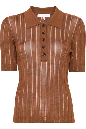 Frame Gelaagd geribbeld poloshirt