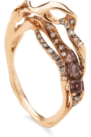Bibi van der Velden 18kt rose gold Exhale Violet diamond ring